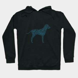 Dog Pointer Animal Pet Text Word Cloud Hoodie